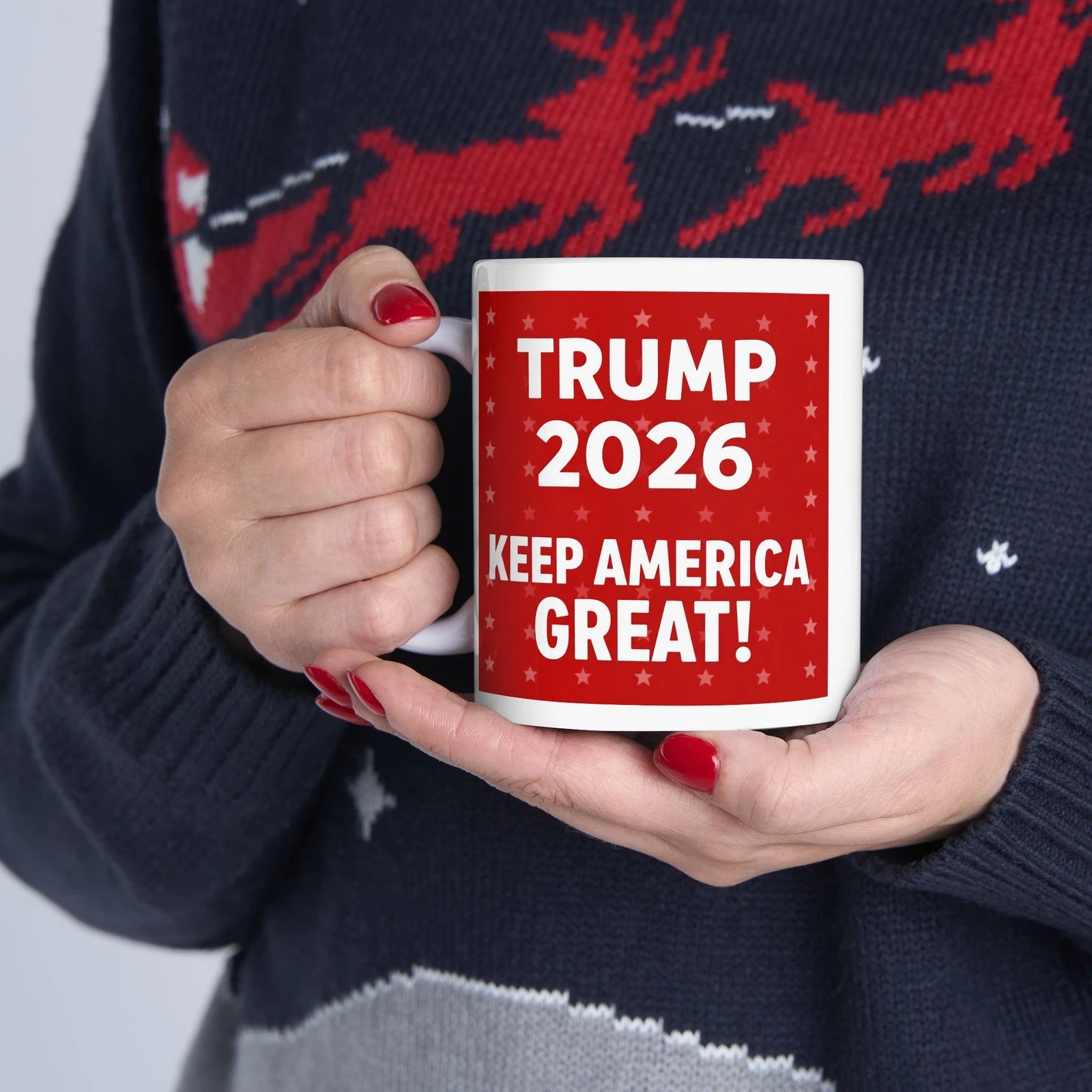Red Donald Trump 2026 Keep America Great - Patriotic Coffee Mug