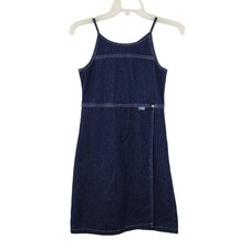 Guess Girls Denim Jean Dress Size 10 Dark Blue Sleeveless Dress, 100% Cotton