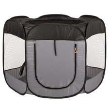 Medium Portable Mesh Playpen Pop-Up Enclosure For Dogs  Cats, Black