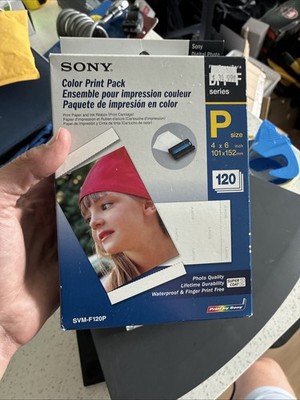 Sony SVM-F120P Color Print Pack DPP-F 4X6 120 Photo Sheets 2 Ink Cartridges New