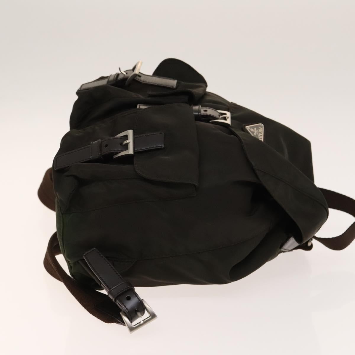 Prada Double Pocket Drawstring Backpack Nylon Wit… - image 4