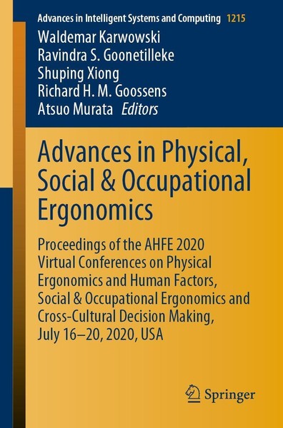 Advances In Physical, Social & Occupational Ergonomics Waldemar Karwowski-image