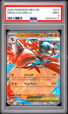 2025 POKEMON MEG EN-MEGA EVOLUTION #077 MEGA LUCARIO EX PSA 9 | eBay