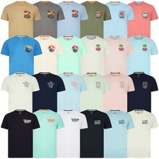 Herren Baumwolle T-Shirt Sommer Vintage Retro Rücken Print Surf Strand Urlaub Tee Top