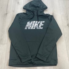 Nike Dri-Fit Men  s Large Hoodie Camo Green Nike Logo