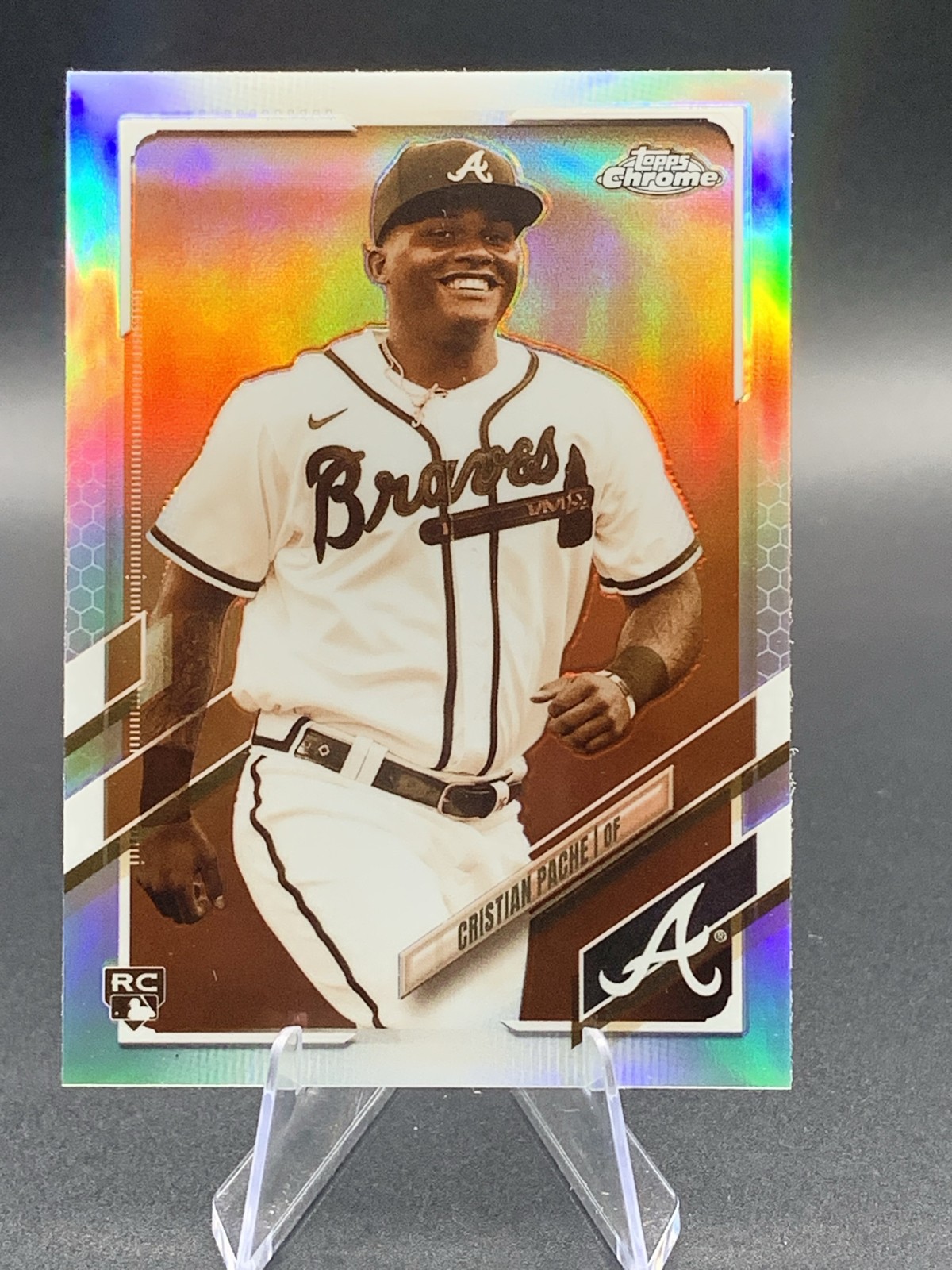 2021 Topps Chrome - Cristian Pache #178 Sepia Refractor (RC)