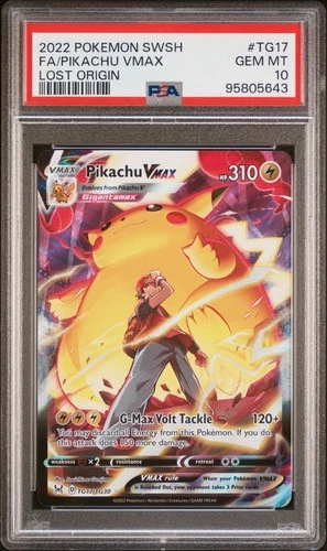 New Listing2022 POKEMON SWORD & SHIELD LOST ORIGIN #TG17 FULL ART/PIKACHU VMAX PSA 10