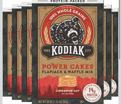 #ad 6x Kodiak Protein Power Cakes CINNAMON OAT Flapjack amp; Waffle Mix 20 oz 6 BOXES $39.99