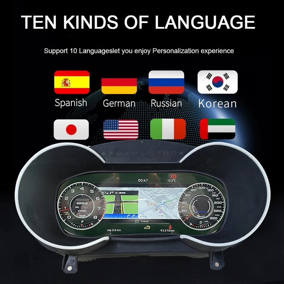 Для Audi TT TTS 2008-2014 автомобиля цифровой кластер LCD панели приборной панели инструмента - Изображение 2 из 4