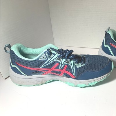Asics Gel Venture 8 Women's Running Shoes Blue Pink Size 11 Trail Comfort