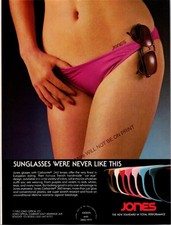 Jones Sunglasses Print Ad Ephemera Wall Art Decor Carbonite 360 lenses