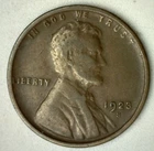 1923 S Lincoln Wheat Cent Coin VF 1c US Penny Very Fine Circulated