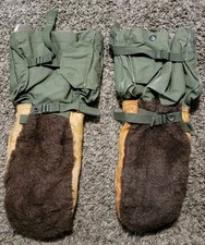 Vintage Buckskin Leather Mittens Gloves