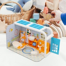 1 Set Mini House Bathroom Props Decoration Doll Collection Accessories