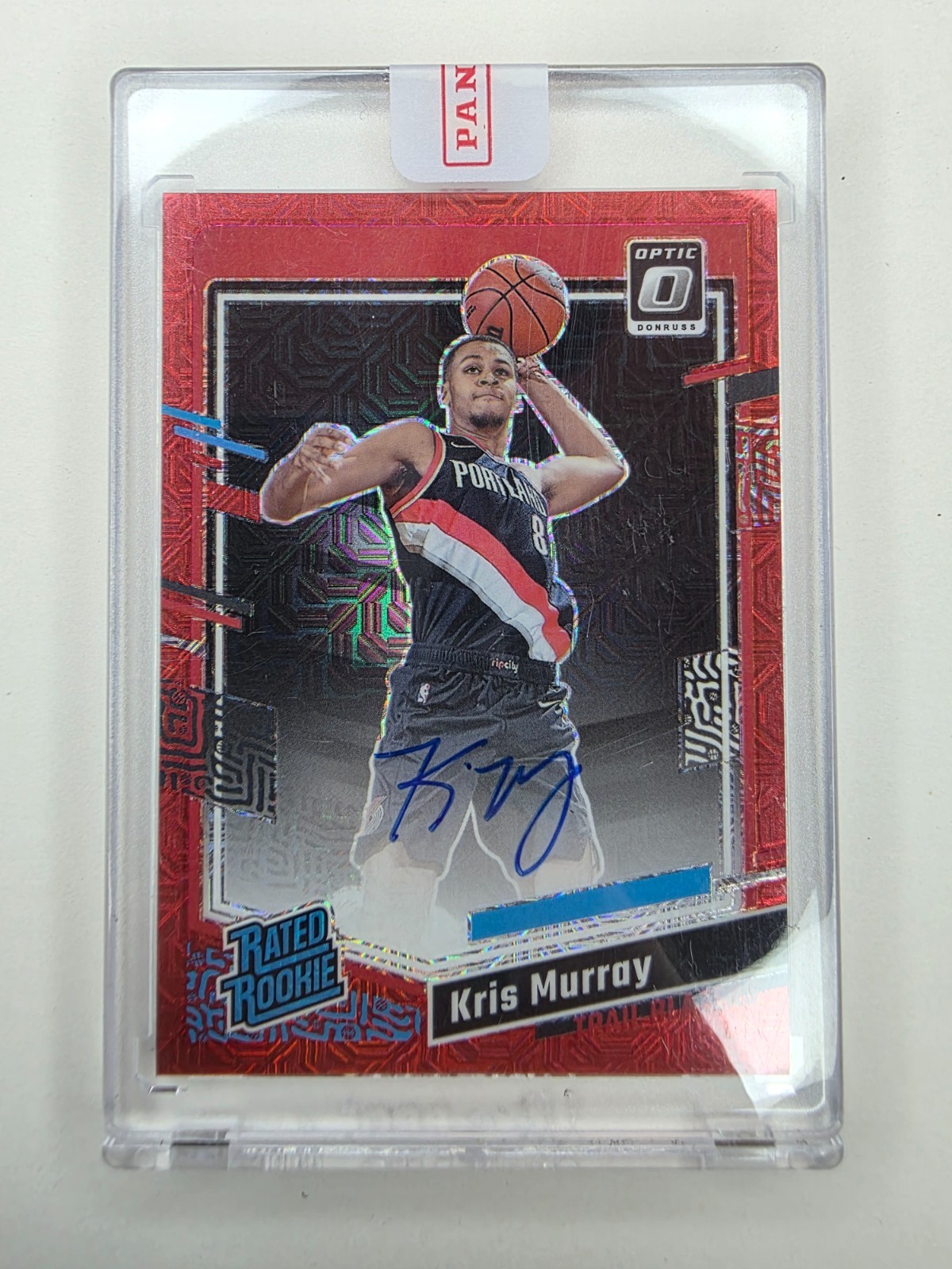 2023-24 Kris Murray optic rated rookie CHOICE RED auto no. 275 trail blazers RC