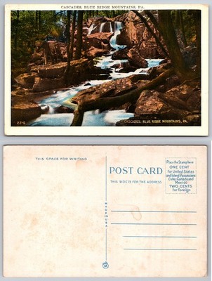 Cascades Blue Ridge Mountains PA Postcard