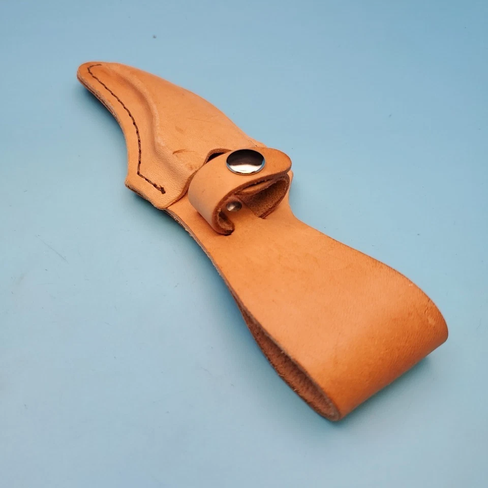 Funda de cuchillo Schrade 152 vintage hoja fija estuche de cuero marrón 7,75"x 3,5" Foto 2 de 4