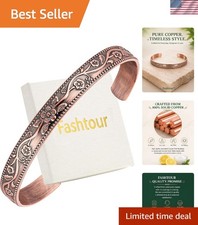 Uncoated Solid Copper Cuff Bracelet - Timeless Handmade Elegance for Every Style
