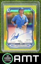 James Quinn-Irons 2026 Bowman 23/75 Chrome Prospect Auto Yellow Refractor Rays