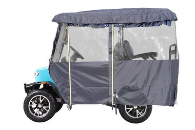 BLACK ENCLOSURE TEKO TURBO 4 PASSENGER SEAT GOLF CART COVER