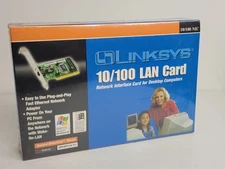Linksys 10/100 PCI Ethernet Card LNE100TX Windows 98/ME/2K/XP Support NEW Sealed