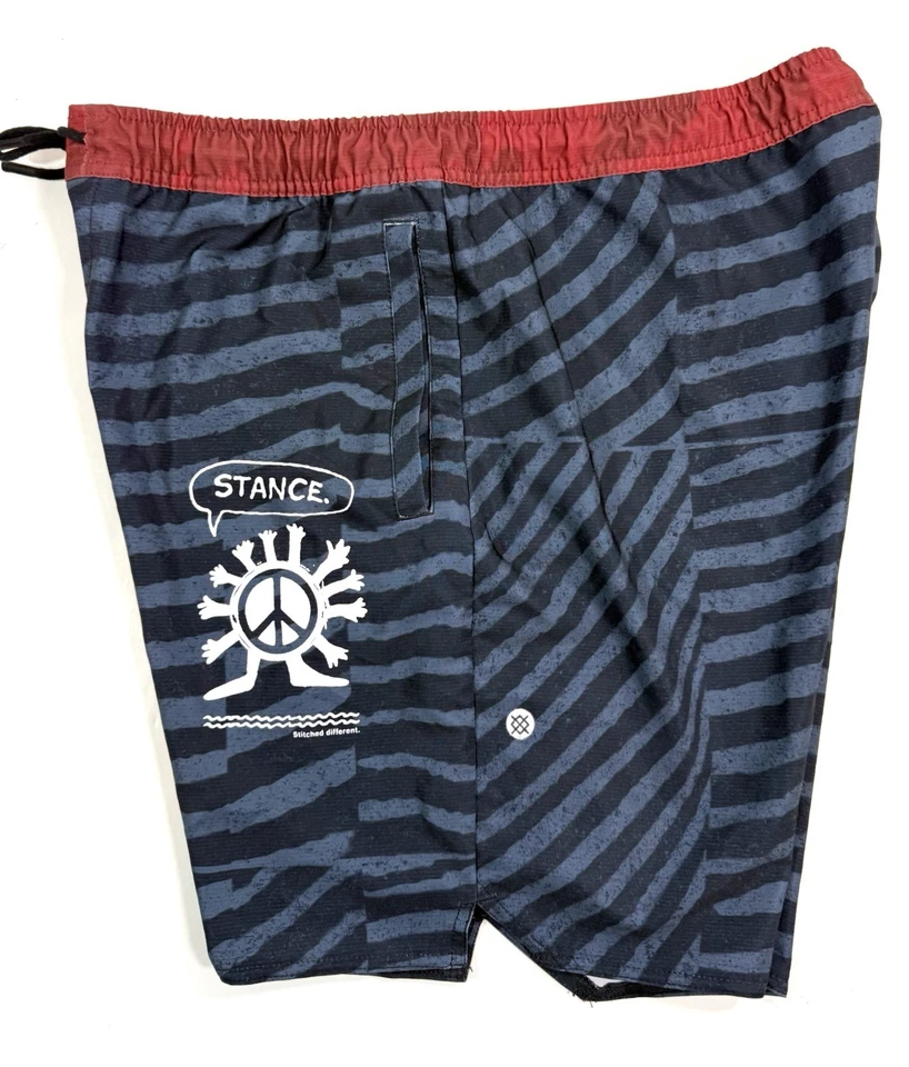 Pantalones Cortos Complejos Stance Para Hombres Talla XL Estampado a Rayas Entrenamiento Gimnasio Rendimiento Elásticos Foto 2 de 4