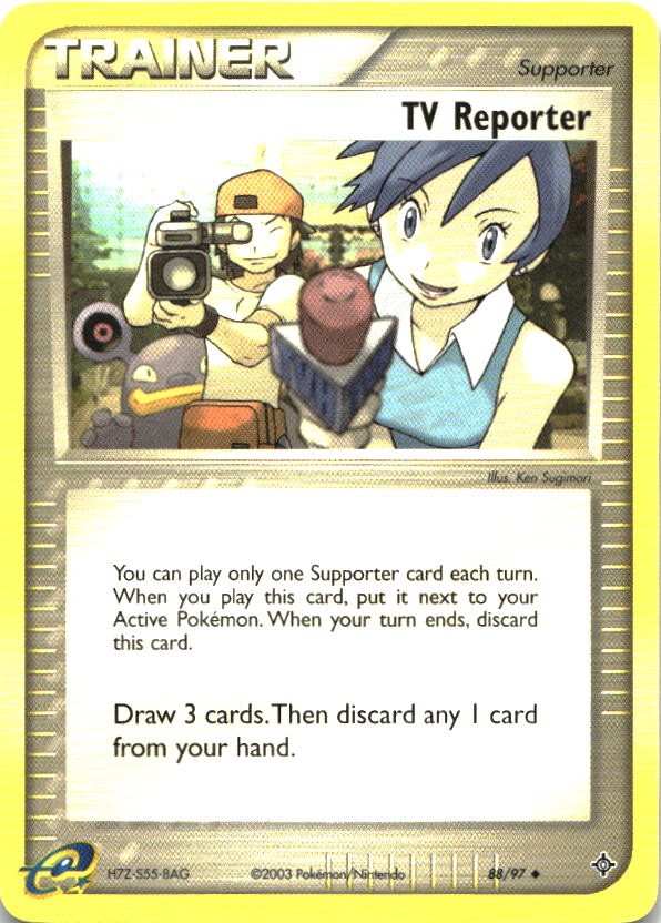 TV Reporter 88/97 Uncommon Dragon Pokemon Lightly Played