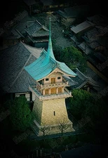 Nature Wall Art Oil style-Digital Download  Printable Photography-Japan temple