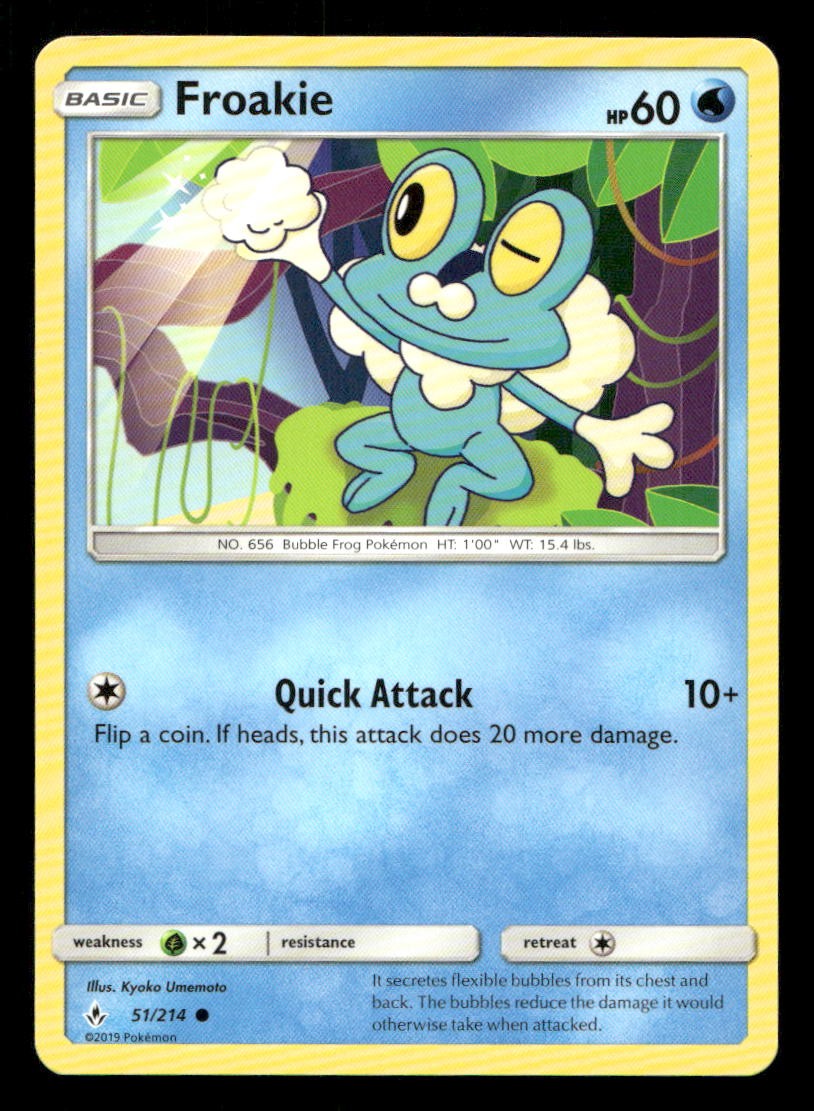 Froakie 51/214 Unbroken Bonds NM/M Pokemon