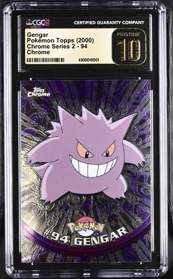 ポケモン2000 ホログラムカード Pokémon 2000 Gengar Topps Chrome Holo CGC Pristine 10 POP 3