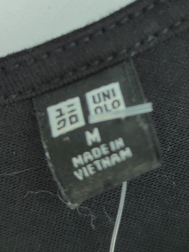 Uniqlo Damen Maxikleid M schwarz 100% Baumwolle ärmellos lang V-Ausschnitt Maxi - Bild 6 von 6