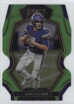 2022 Panini Select Premier Level Neon Green Prizm Die-Cut /299 Kirk Cousins 1n7b