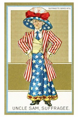  'Uncle Sam, Suffrage' Poster - Vintage Style 24x36  - Premium   Art Print