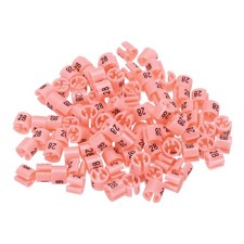 100 Pack Clothes Hanger Marker Number 28 Size Tag Fit 3mm Rod Pink