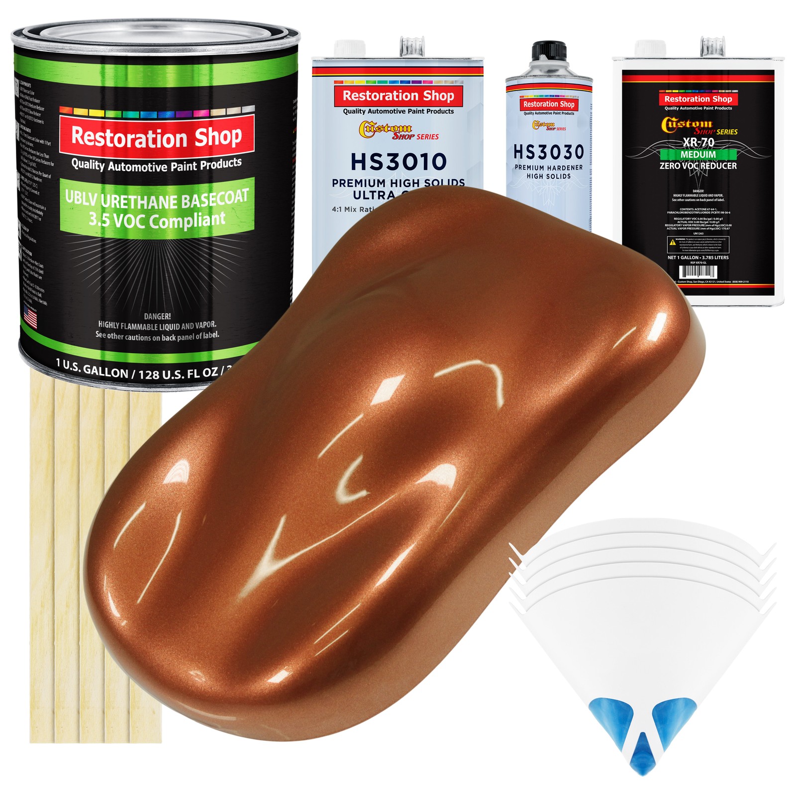 Firemist Copper Low VOC Urethane Basecoat Auto Paint Gallon Kit