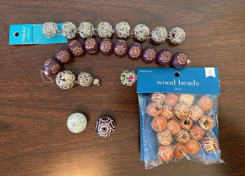 Lot Of Wood, Metal, Glass, And Plastic Beads