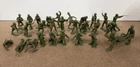 MARX Full US Army 32 piece mold Battleground Navarone playset Waxy green Marked