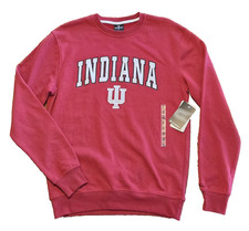 Men's Colosseum Red IU Indiana University Team Arch Logo Pullover Sweatshirt M