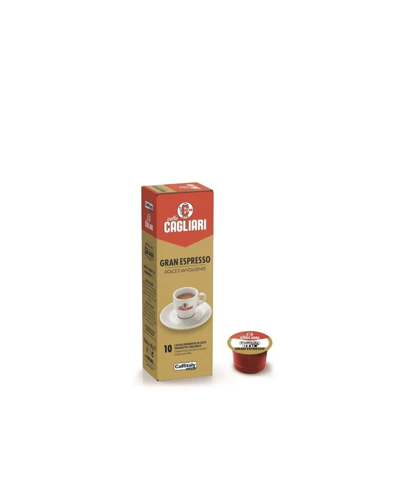 100 Capsule Caffè Caffitaly Cagliari Grand Espresso -Capsule Originali Caffitaly