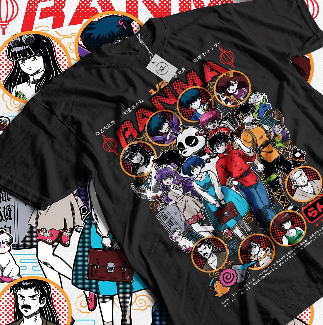 Ranma 1/2 T-shirt Shampoo RumikoTakahashi Girl Kawaii Funny Anime