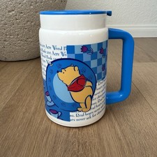 Vtg 90s Zak Designs Winnie The Pooh Collectible Disney Park Lidded Handle Cup