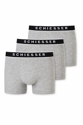 2x Schiesser 3er Pack Herren Boxershorts In Grau