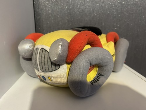 VINTAGE. 1990. PLÜSCHAUTO. ABNEHMBARE RÄDER. Sehr guter Zustand. GOLDENER BÄR.