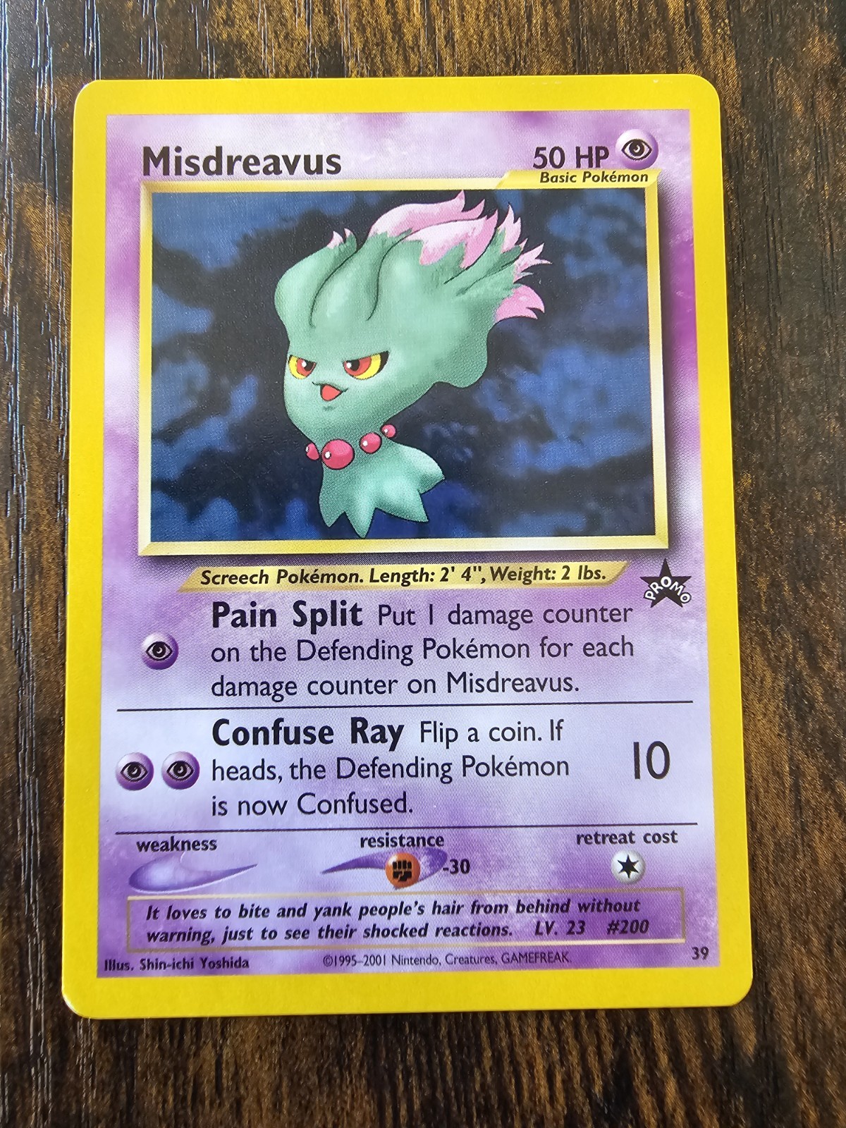 Pokemon Cards: Wizards Black Star Promo: Misdreavus 39 Moderately Played 
