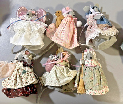 Vintage Maus Haus Mouse School Girl & More Diana Boud 2000 With Tag Lot Of 6