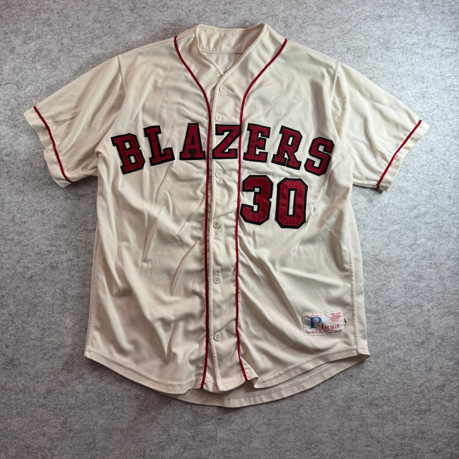 Portland Trail Blazers Baseball Jersey 30 XL Rasheed Wallace Made in USA Vintage