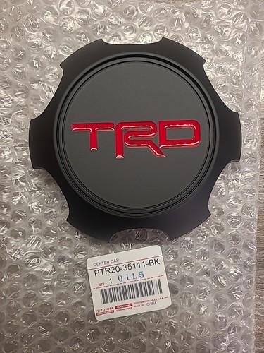 4 Toyota TRD Matte Black Center Cap Set Tacoma 4Runner FJ Cruiser PTR20-35111-BK