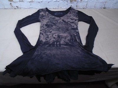 AllSaints Spitalfields Oversized Long Graphic Tee M Cotton Tie Dye Abstract  Flow | eBay