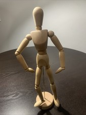 US Art Supply 12" Male Manikin Wooden Art Mannequin Figure