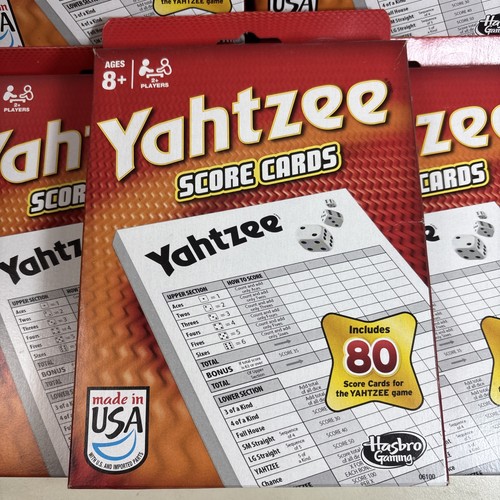 NEW Lot Of 5 Hasbro Gaming Yahtzee - 80 Score Cards Per Pack (400 Sheets Total) - Picture 2 of 8